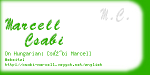 marcell csabi business card